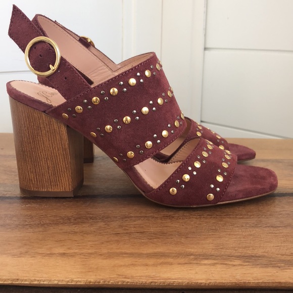 New J. Crew Made in Italy Leather Block heel Sandals. - Picture 3 of 17